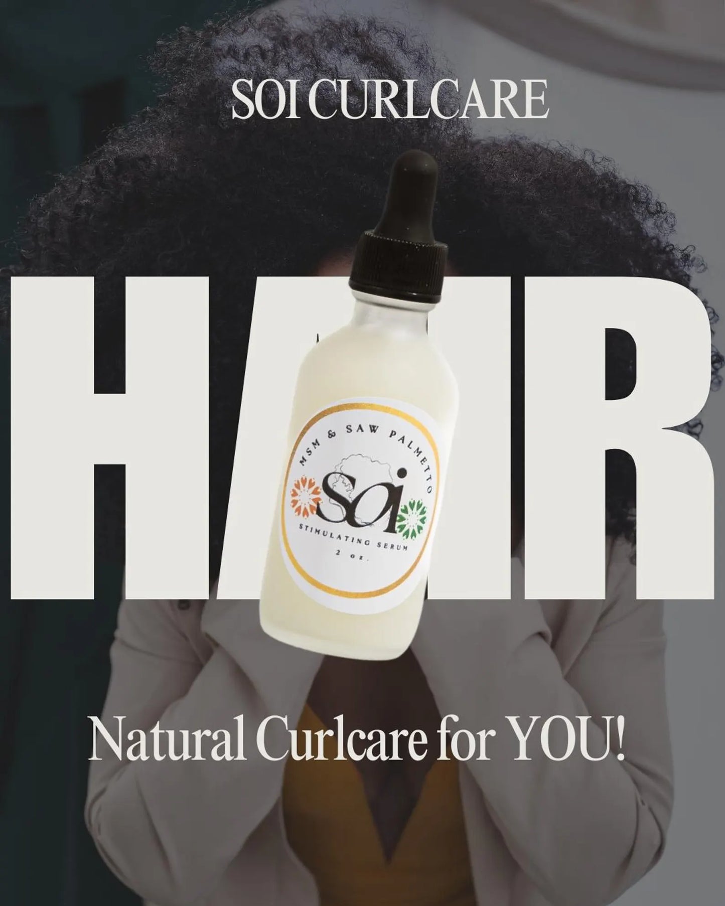 Saw Palmetto Hair Growth Serum: MSM & Tea Tree Oil, Scalp Health