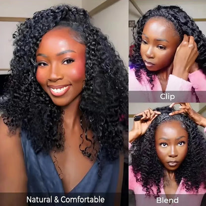 SOI CURLCARE- 250% Half Wig Human Hair Kinky Curly